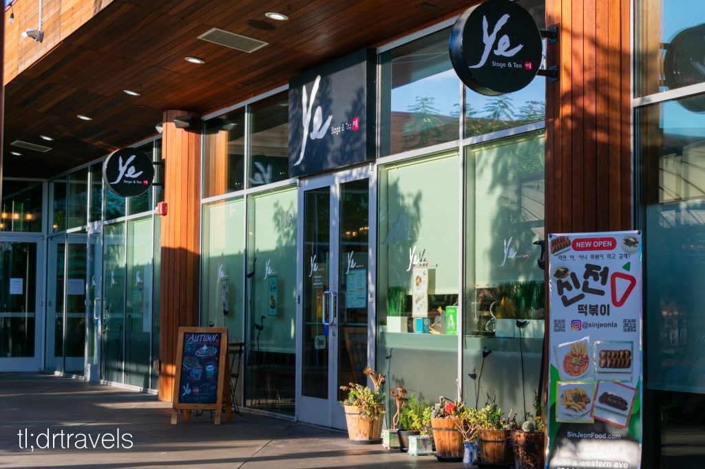 The Ye Stage and Tea cafe front in California Market
